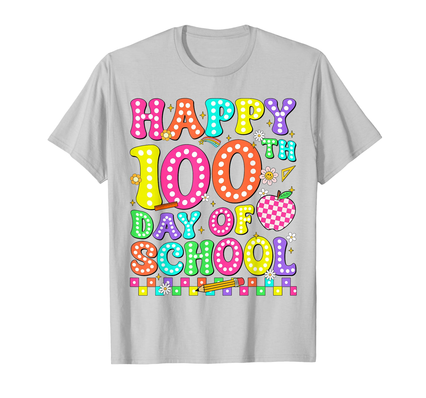 Happy 100 Days of School 100th Days Gift Teacher Girl Boy T-Shirt