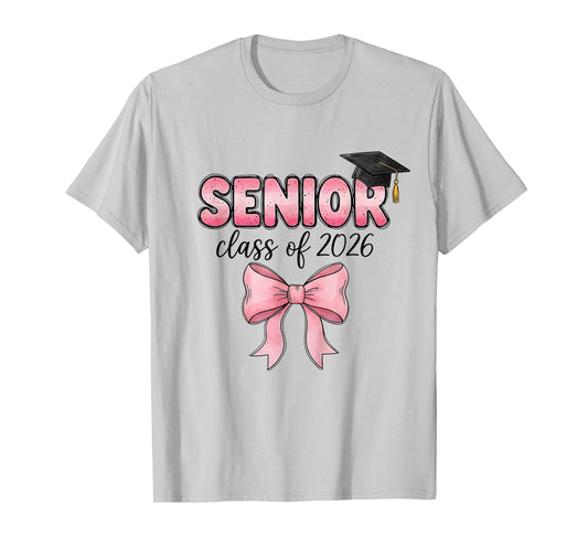 Senior 2026 Class of 2026 Coquette Bow Graduation 2026 Grad T-Shirt