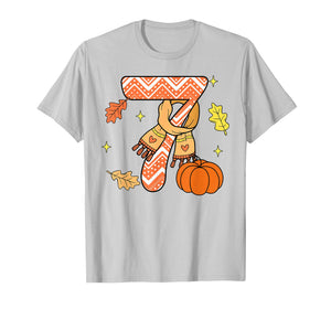 Number 7 Fall Matching Autumn Pumpkin Cozy Style T-Shirt