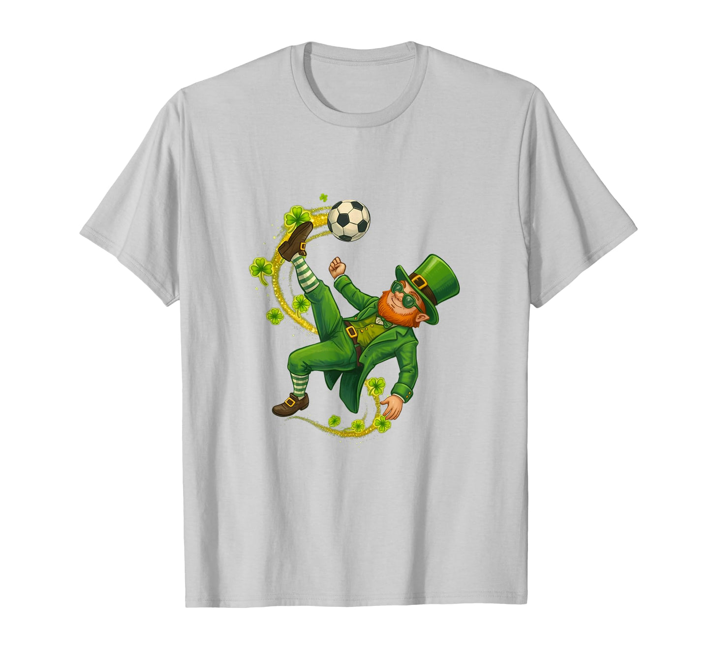 Soccer St Patricks Day Leprechaun Saint Patricks Boys T-Shirt