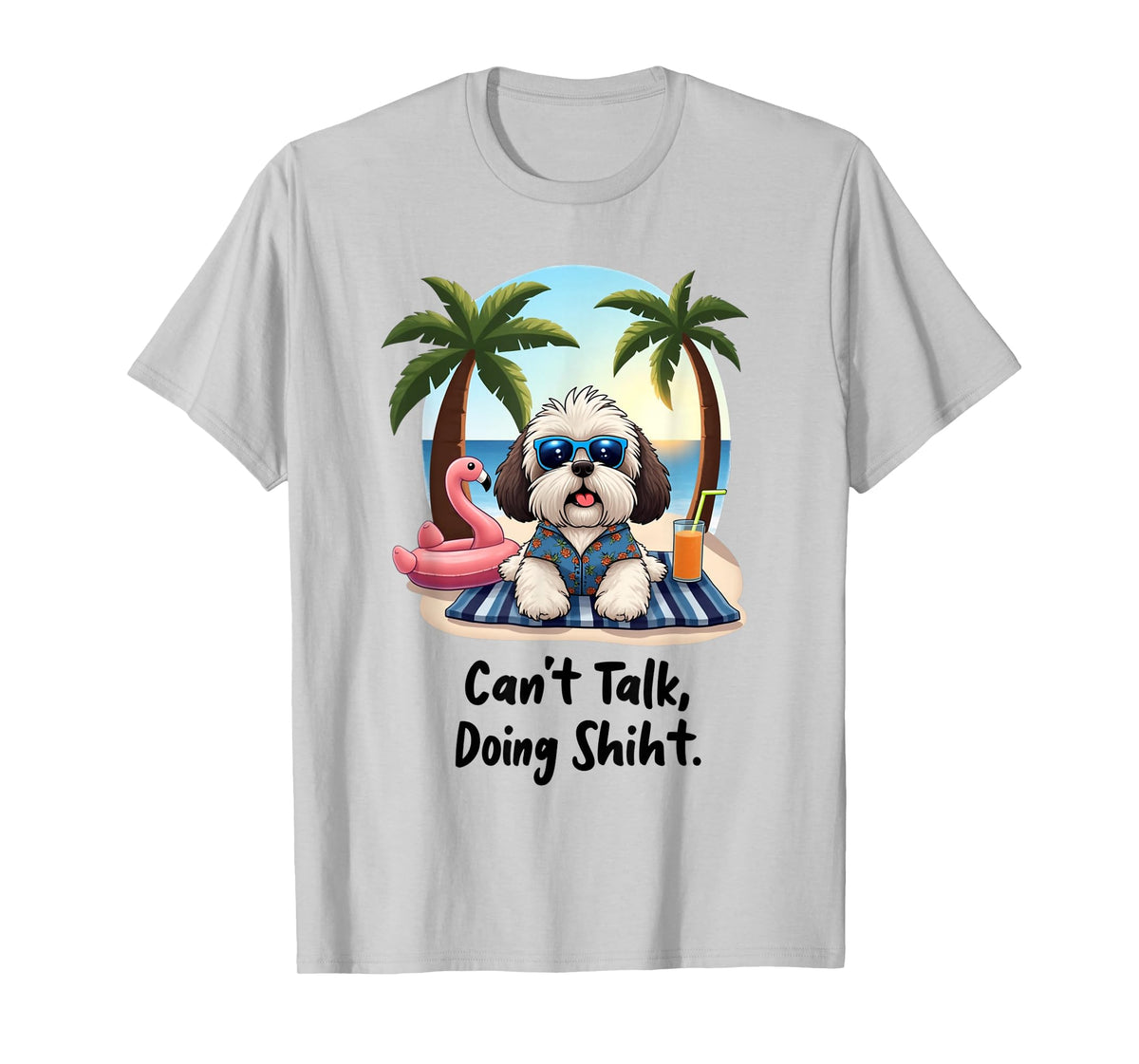 Can't Talk Doing Shiht Shih Tzu Mom Gifts Funny Shih Tzu T-Shirt