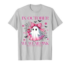 in October We Wear Pink Breast Cancer Awareness T Shirt T-Shirt