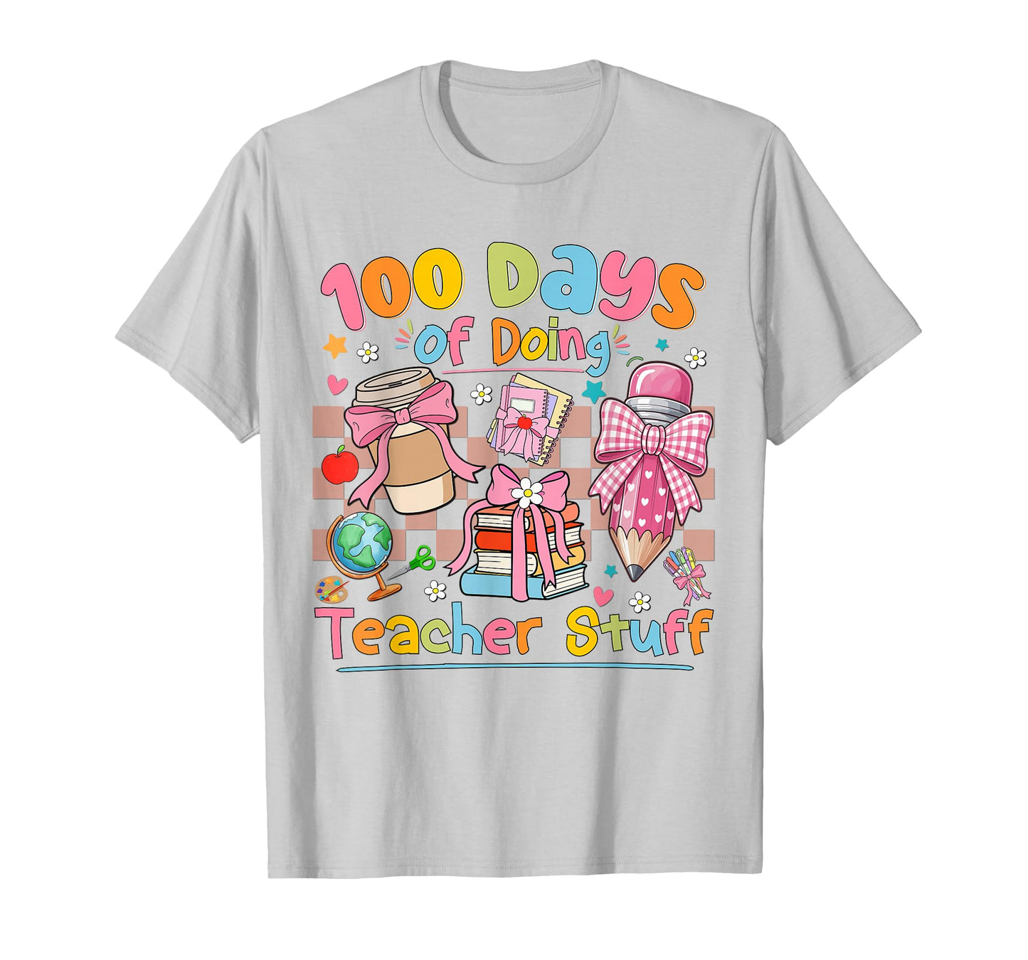 100th Day of School Teacher 100 Days Coffee Books T-Shirt