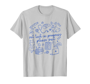 Retro Vet Tech in Progress Funny Veterinary Assistant Outfit T-Shirt