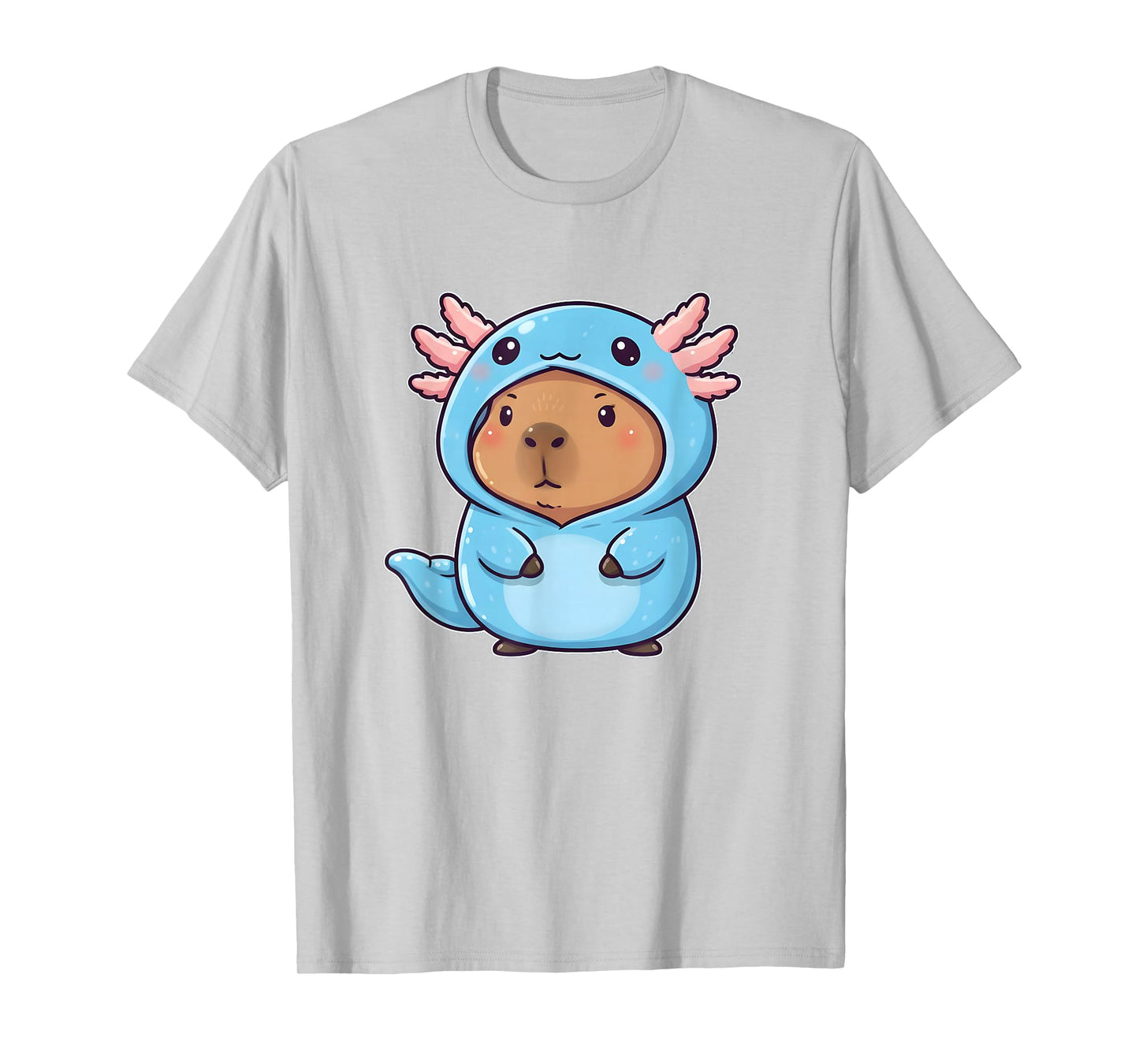 Kawaii Capybara Axolotl Graphic Animal Lover Boys Girls Kids T-Shirt