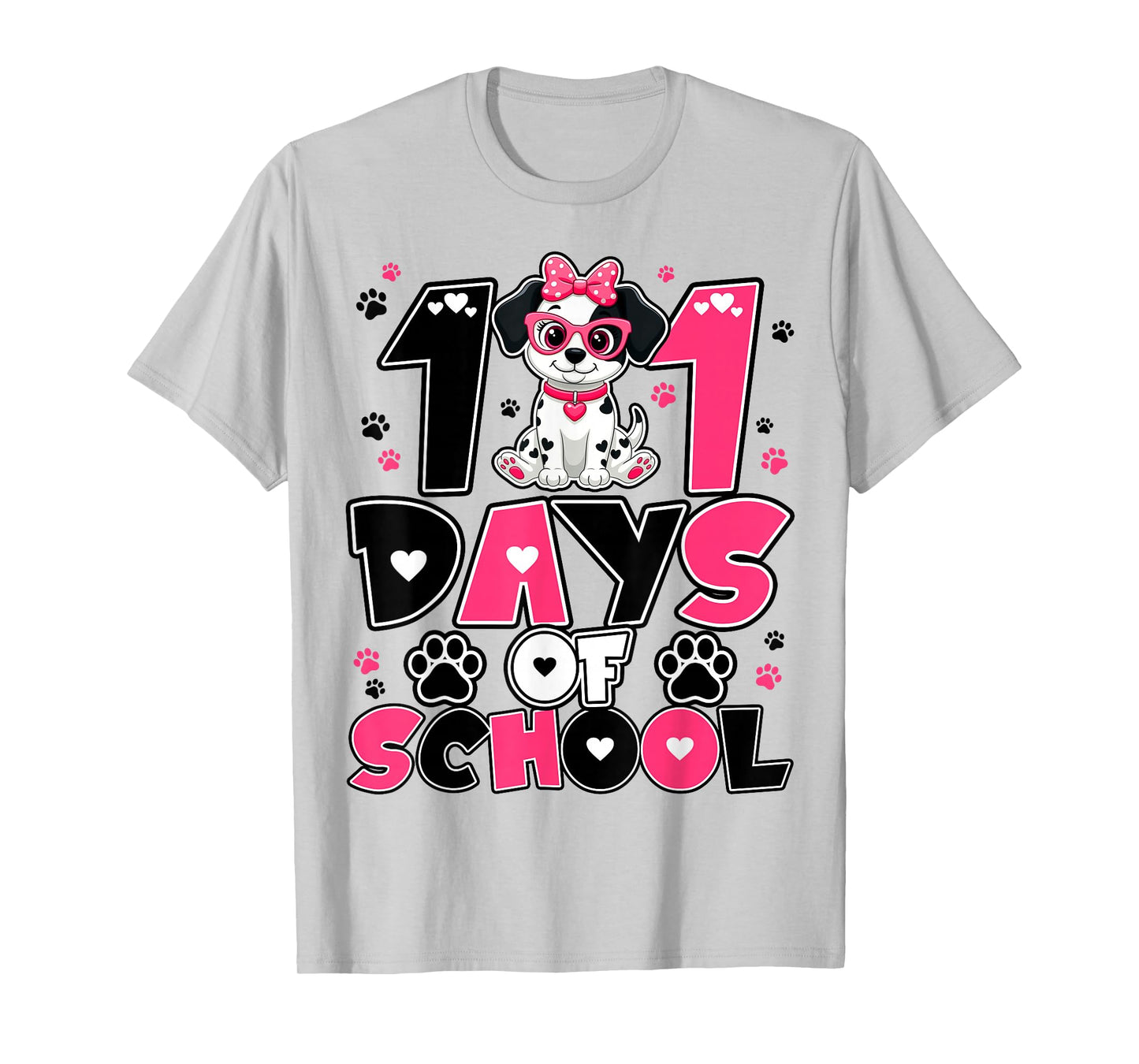 101 Days Cute Dog 100th Day of School Girl Teacher Kid T-Shirt