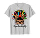 Afro African American Special Education Teacher Messy Bun T-Shirt