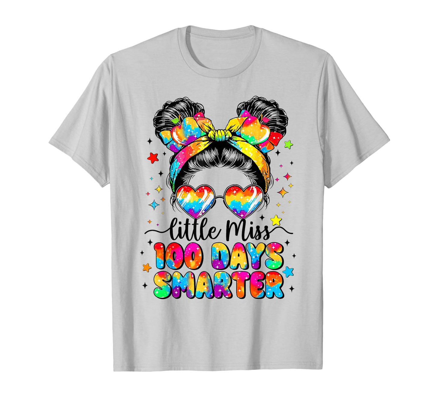 Little Miss 100 Days Smarter Girl Happy 100 Days of School T-Shirt