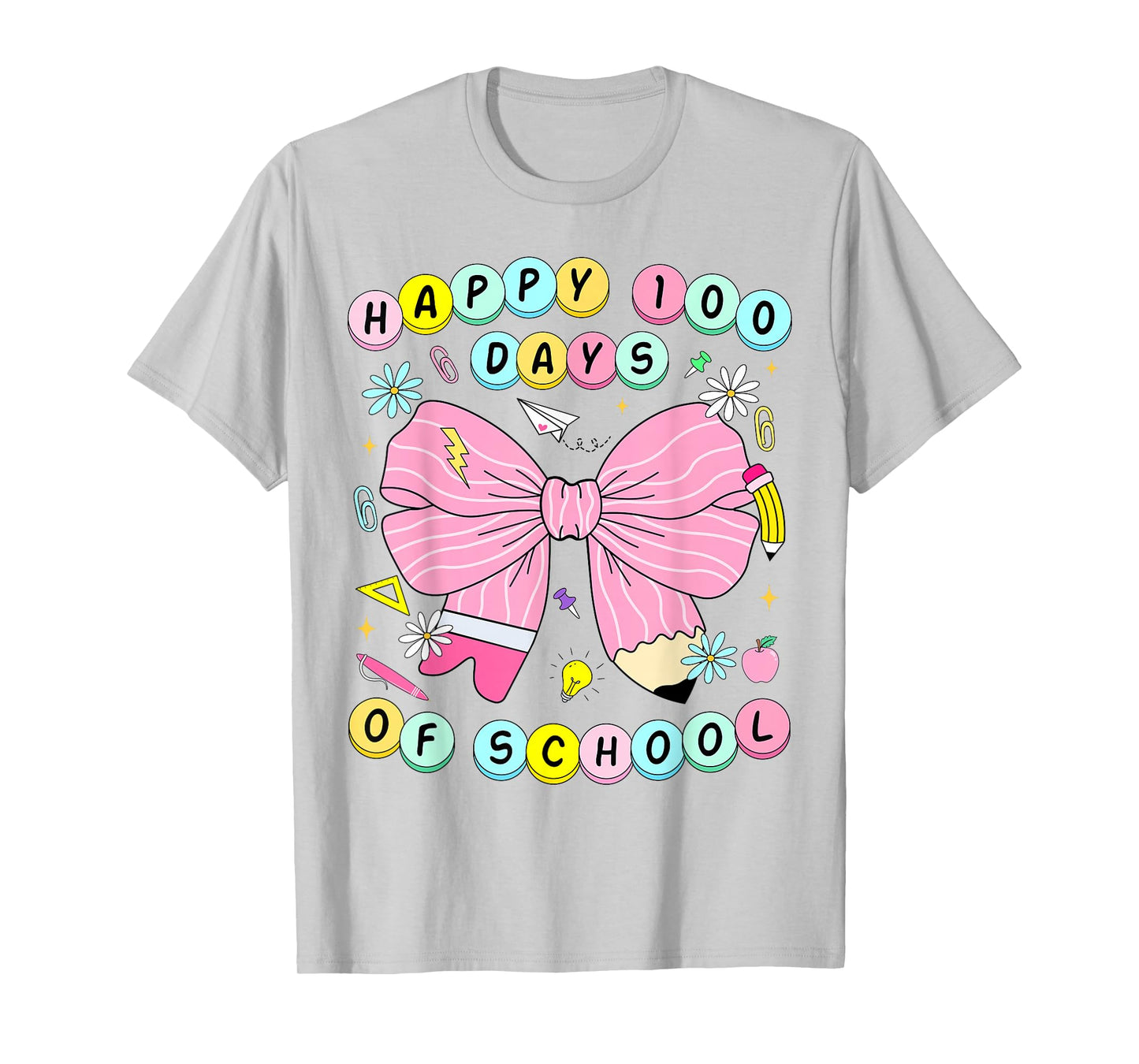Happy 100 Days of School Girls Coquette 100th Day of School T-Shirt