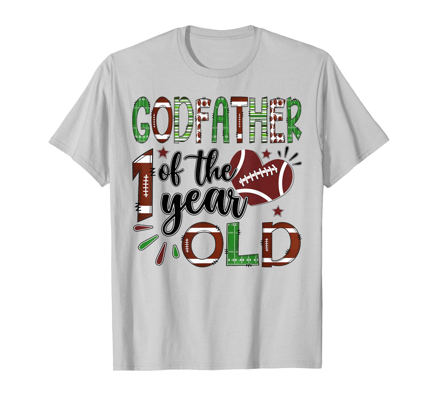 Godfather of The 1 Year Old Football 1st Birthday Boy T-Shirt