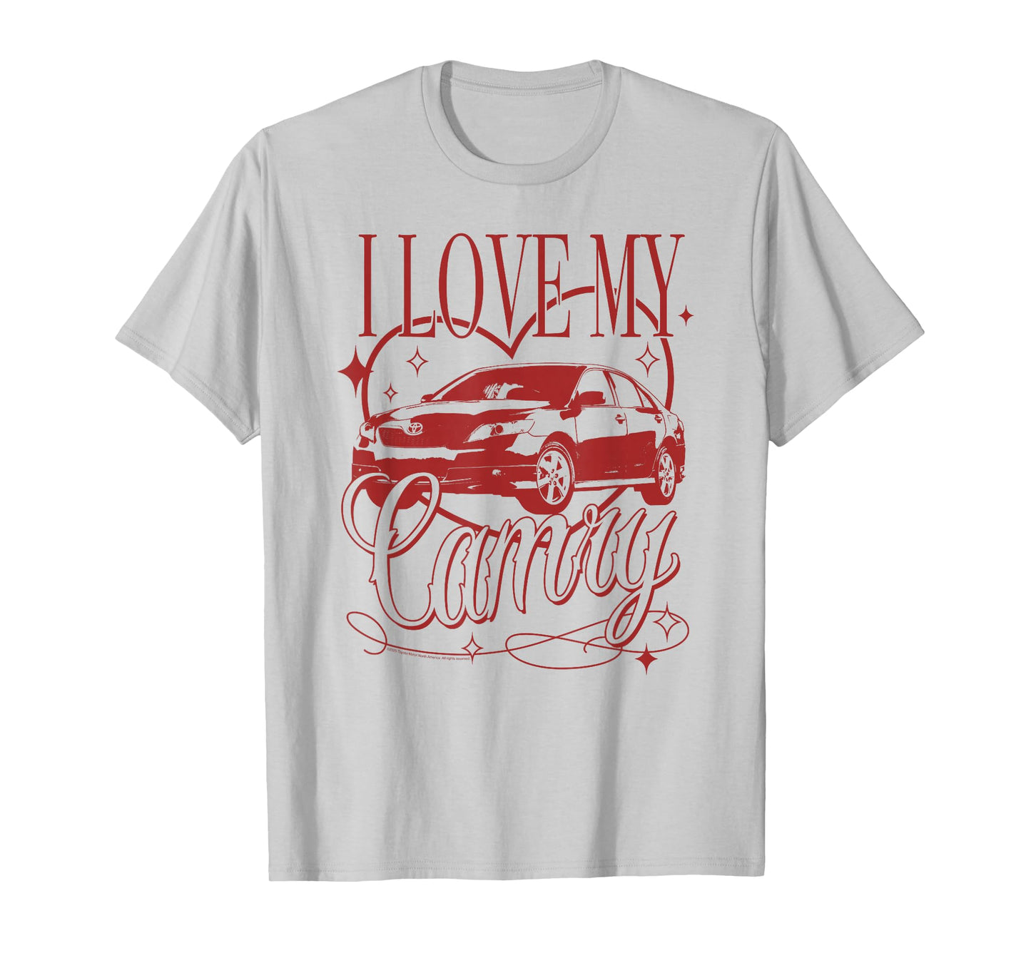 Toyota I Love My Camry Vintage Heart Portrait T-Shirt