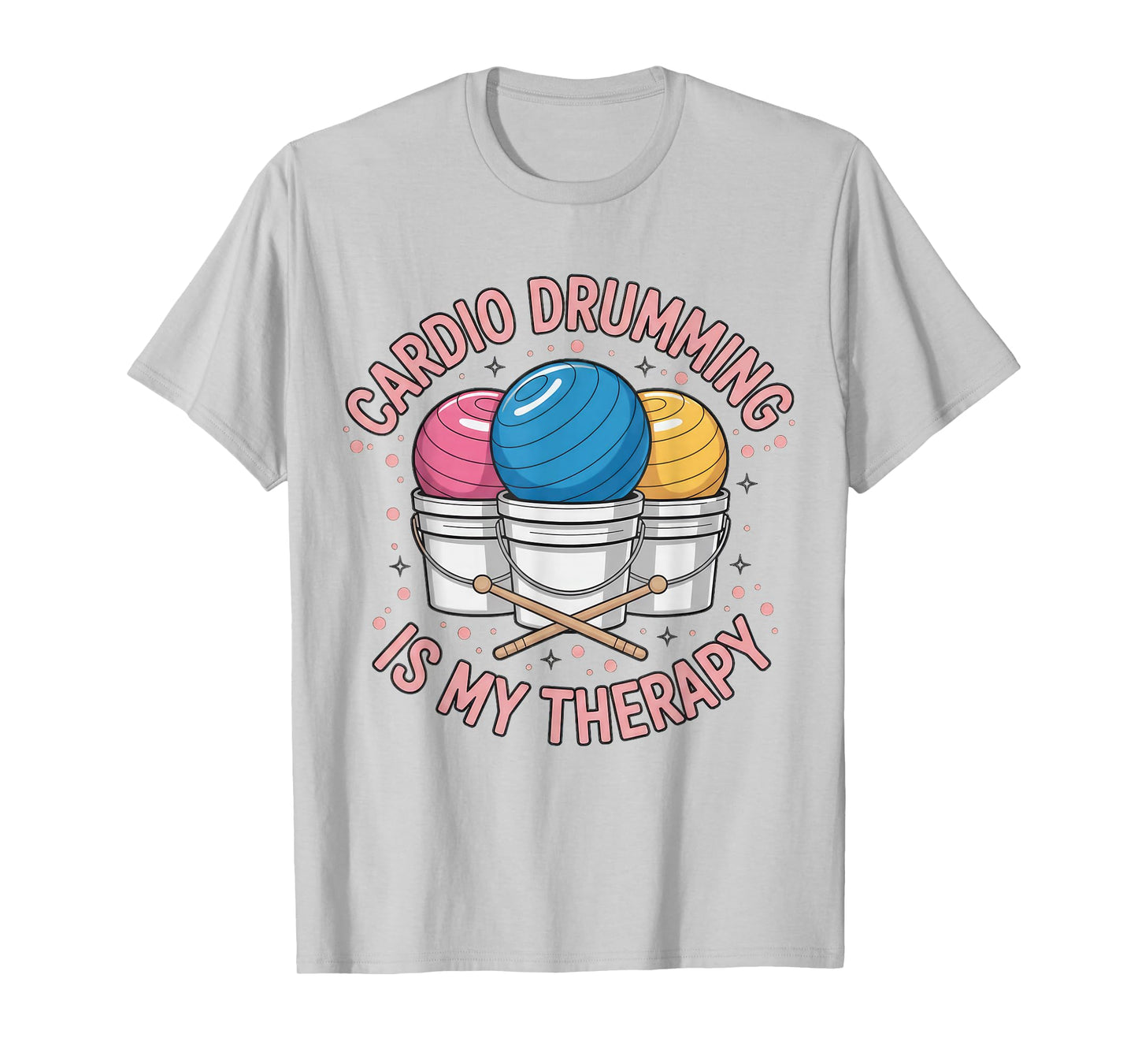 Retro Cardio Drumming is My Therapy Fitness Workout T-Shirt