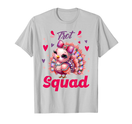 Thanksgiving Turkey Trot Squad 2025 Cute Girl Women Kids T-Shirt