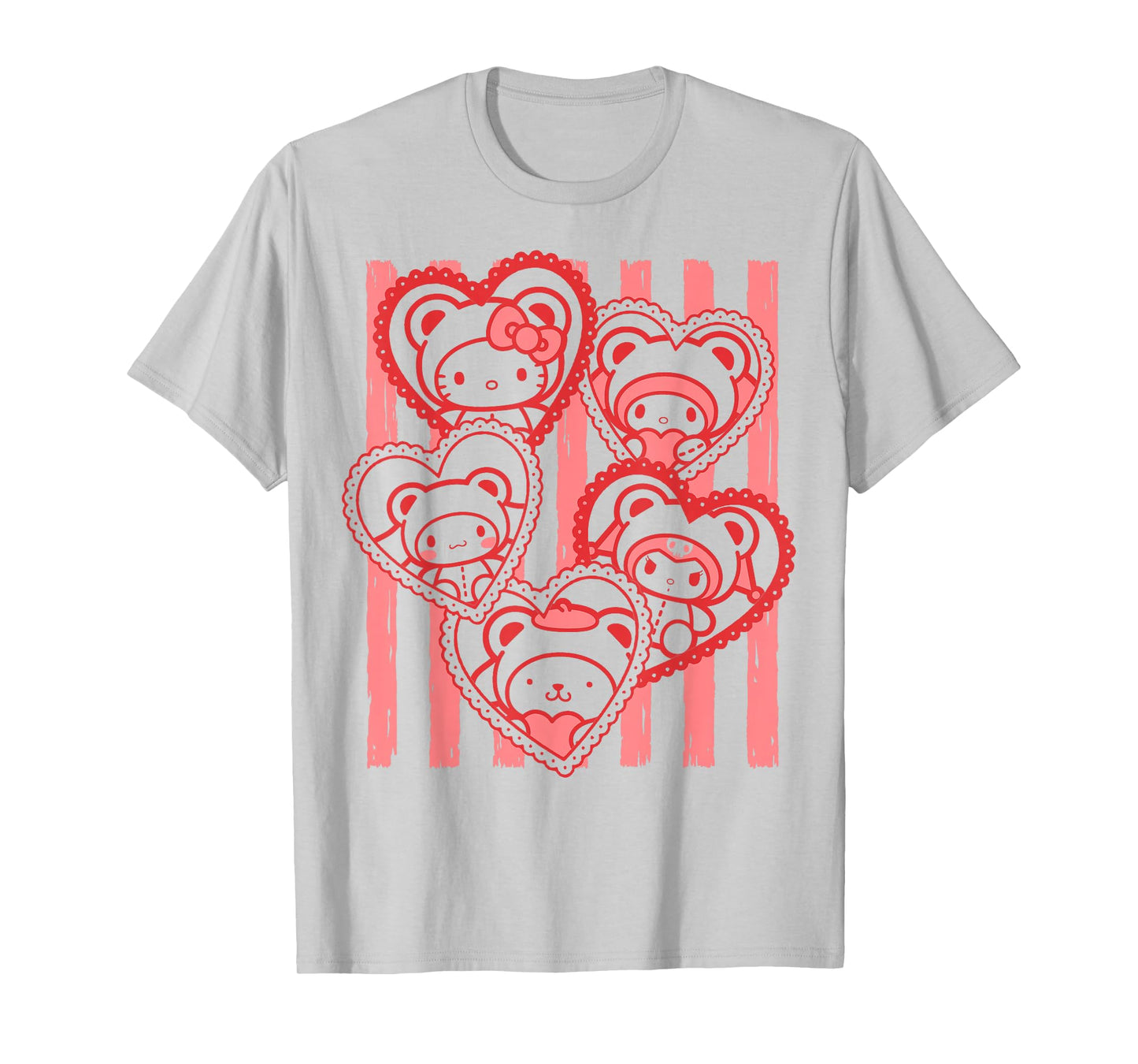 Hello Kitty Valentine's Day Sanrio Characters Bear Hoodie T-Shirt