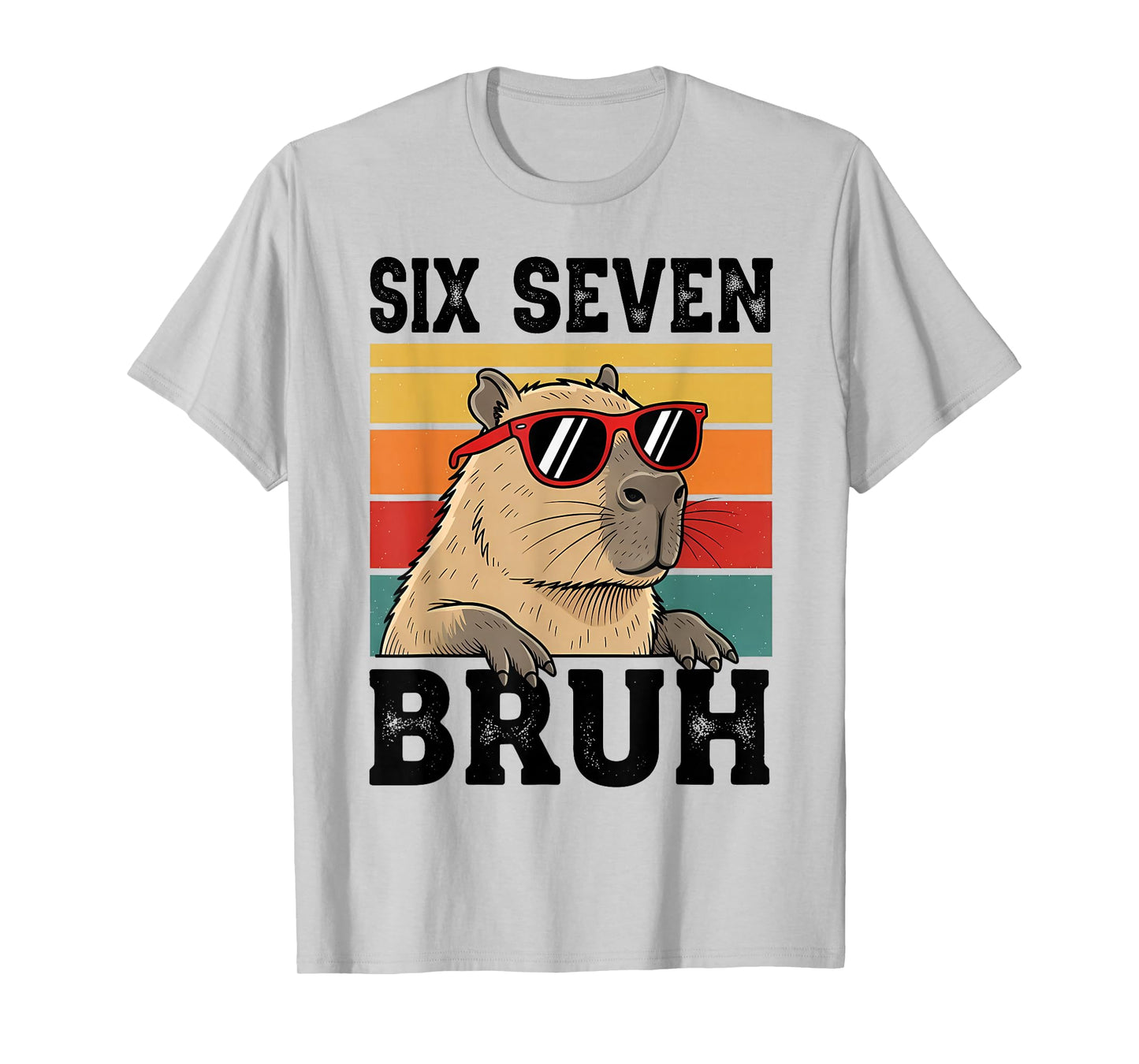 Six Seven Bruh 67 Meme Funny Capybara T-Shirt