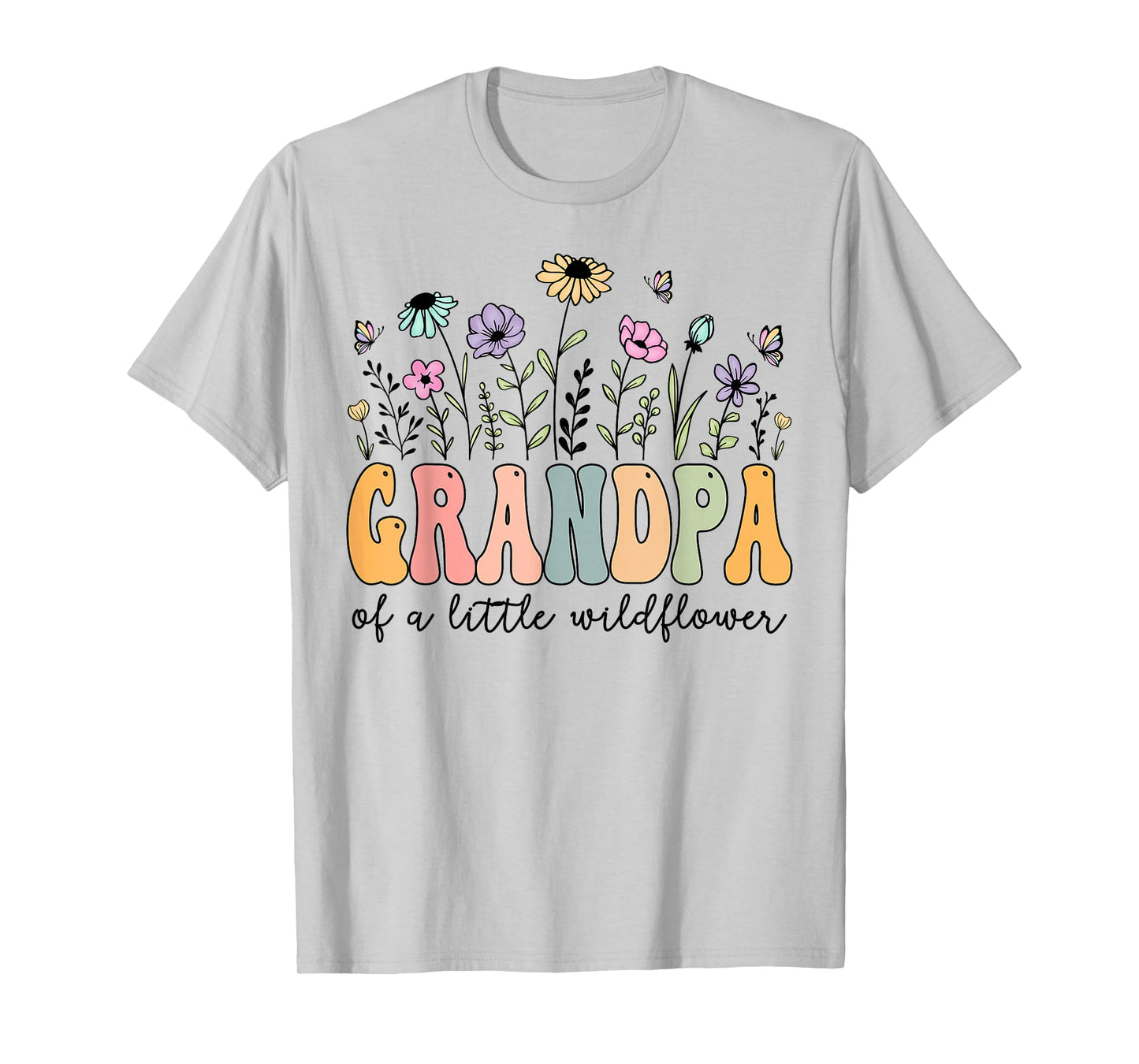 Grandpa of The Little Wildflower Birthday Girl Party T-Shirt