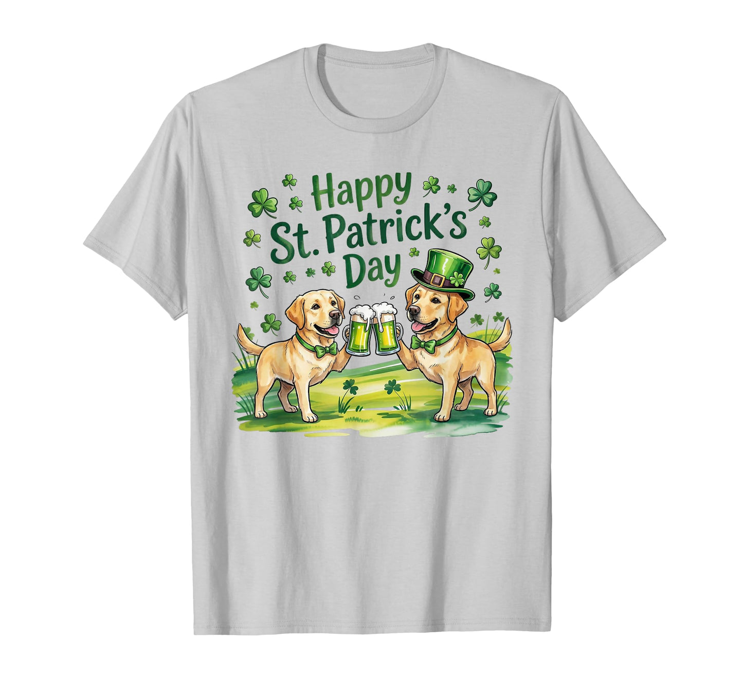 St Patrick’s Day Labradors Retriever Dog T-Shirt