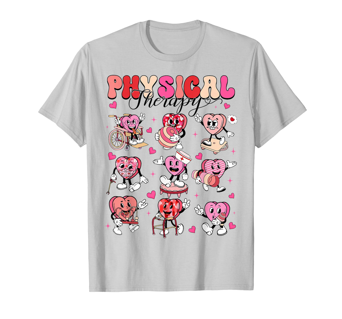 Happy Valentine Pediatric Physical Therapy PT PTA T-Shirt