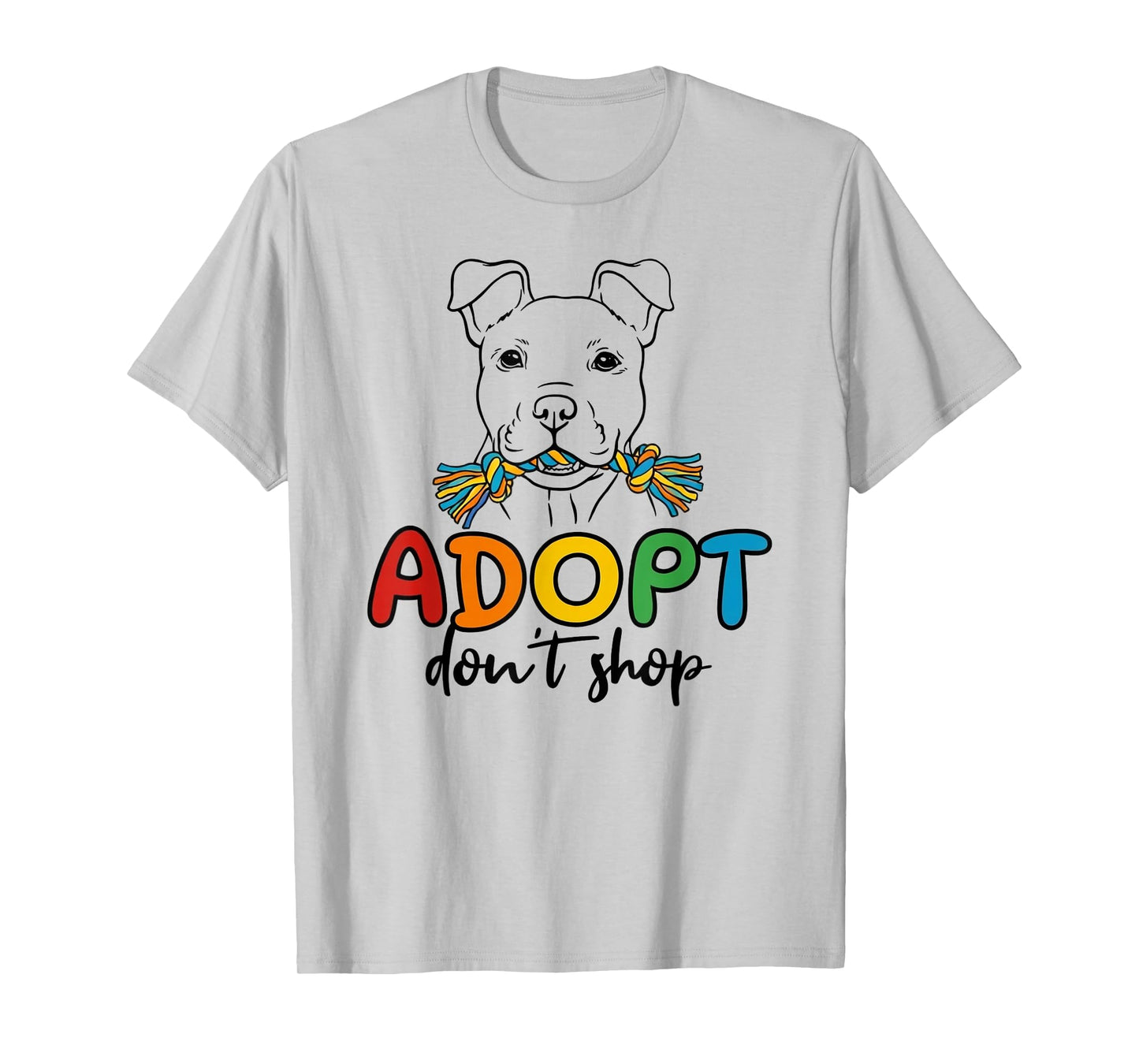 Adopt Don't Shop Rescue Awareness, Colorful Cute Rescue T-Shirt