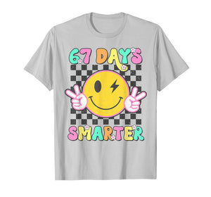 67th Day of School Shirt 67 Days Smarter Teacher Boy Girls T-Shirt