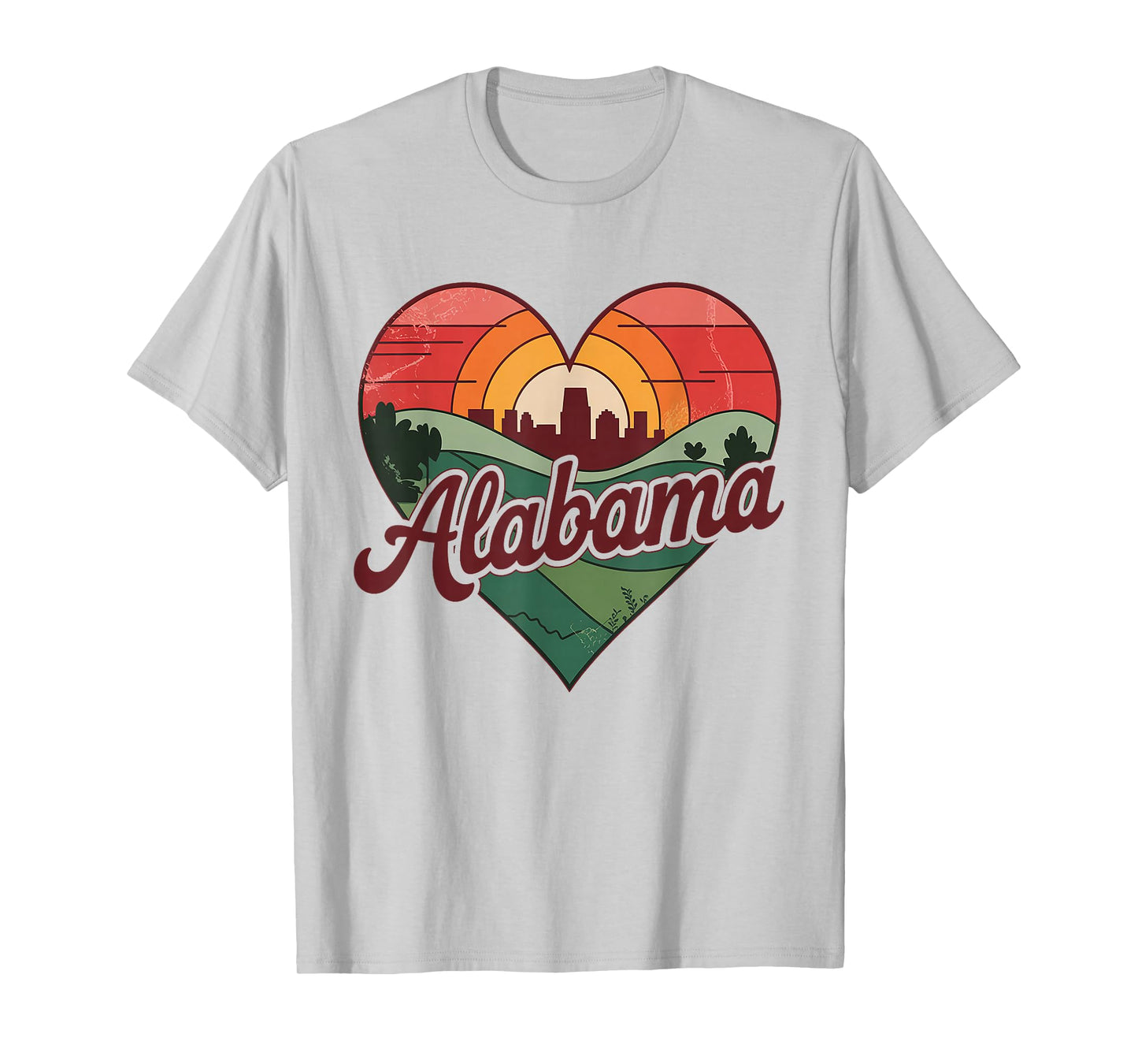 Alabama Vintage Heart T-Shirt - Retro Travel Souvenir T-Shirt