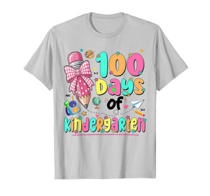 100th Day of School Teacher 100 Days of Kindergarten Girls T-Shirt