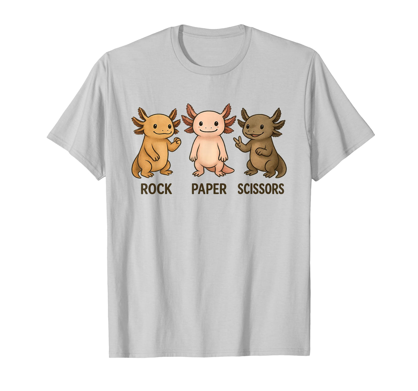 Funny Hand Game Axolotl Rock Paper Scissors – Cute Axolotl T-Shirt