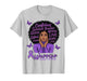 Epilepsy Women American African Queen Afro Mom Girls Purple T-Shirt