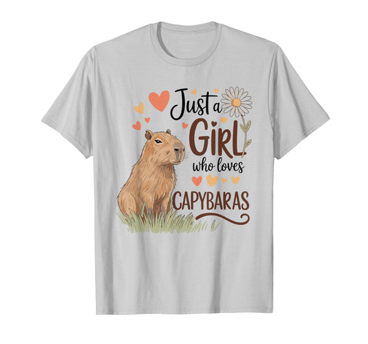 Just a Girl Who Loves Capybaras Cute Animal Pet Rodent Lover T-Shirt