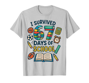 Funny School Six Seven Meme Student Teacher Joke 67 Days T-Shirt