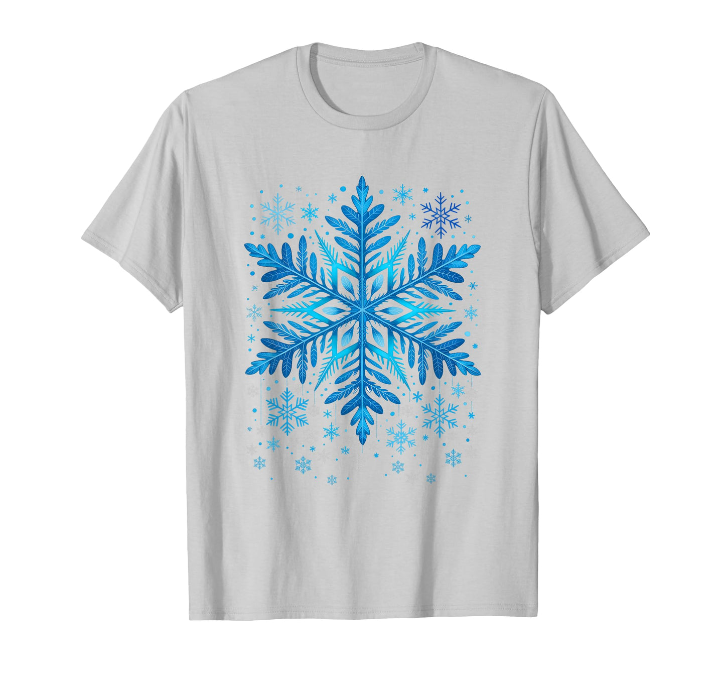 Winter Blue Snowflake Christmas Xmas Costumes Men Women T-Shirt