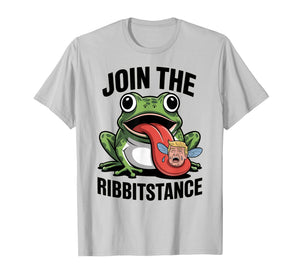Resistance Frog Funny No Kings Protest Resist Ribbitstance T-Shirt