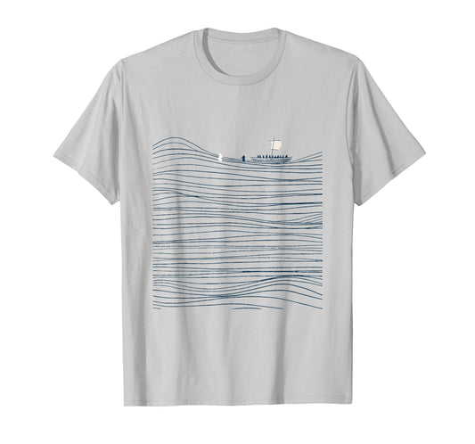 Jesus and Peter Walk On Water Bible Faith Men Women T-Shirt