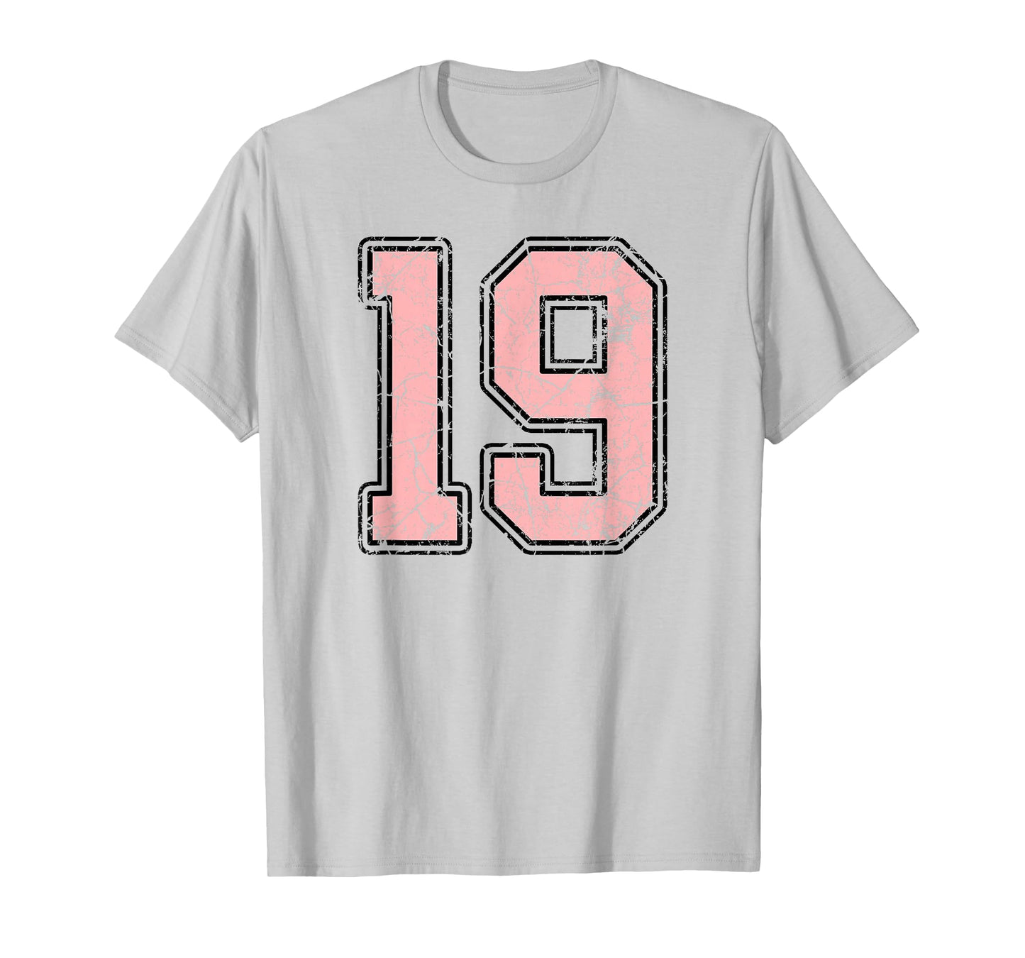 Pink and Black Number 19 Jersey Player Uniform #19 Fan T-Shirt