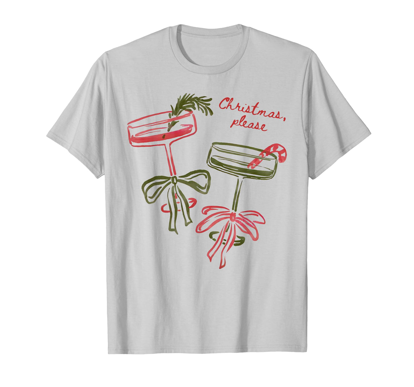 Martini Coquette Christmas Please Tini Bit Merry Girly Women T-Shirt