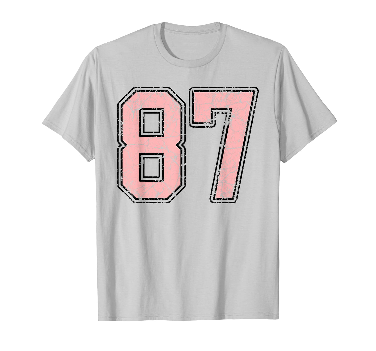 Pink and Black Number 87 Jersey Player Uniform #87 Fan T-Shirt