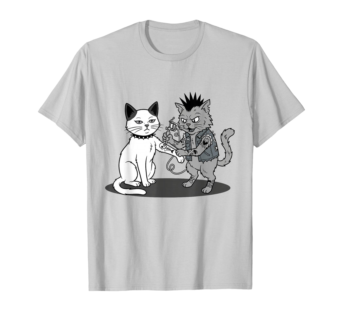Cat Tattooing Cat Funny Meme Inked Kitty Humor Tattoo Artist T-Shirt