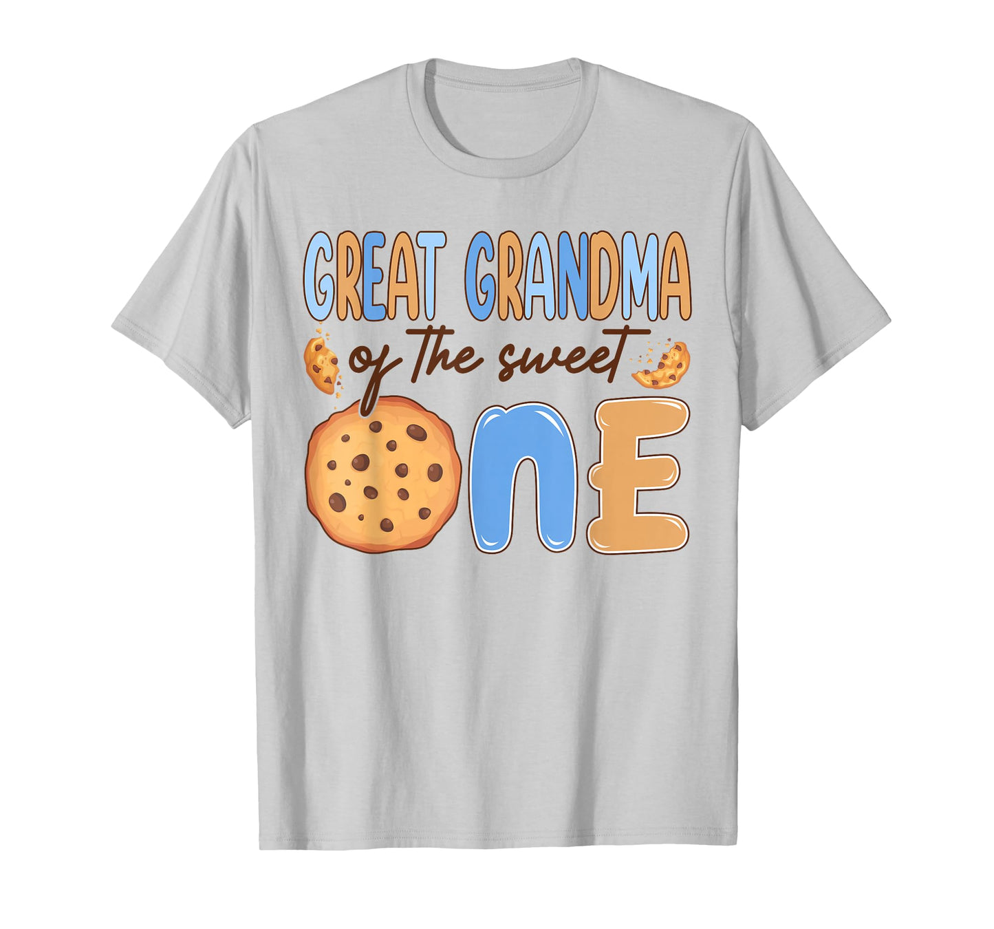 Great Grandma of The Sweet One Cookies and Milk Birthday T-Shirt