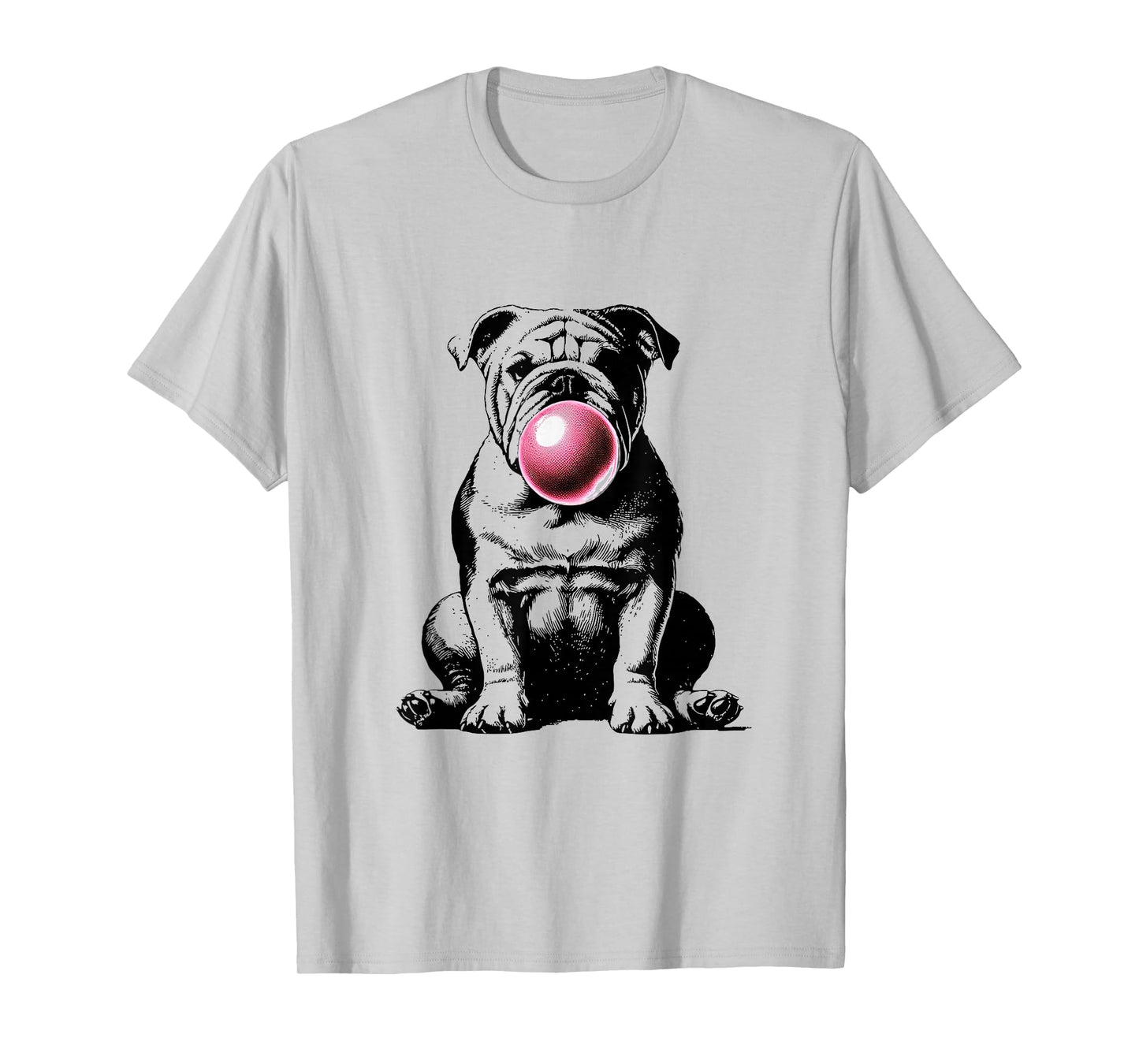 English Bulldog Bubble Gum Vintage Funny Dog Mom Pet Dad T-Shirt