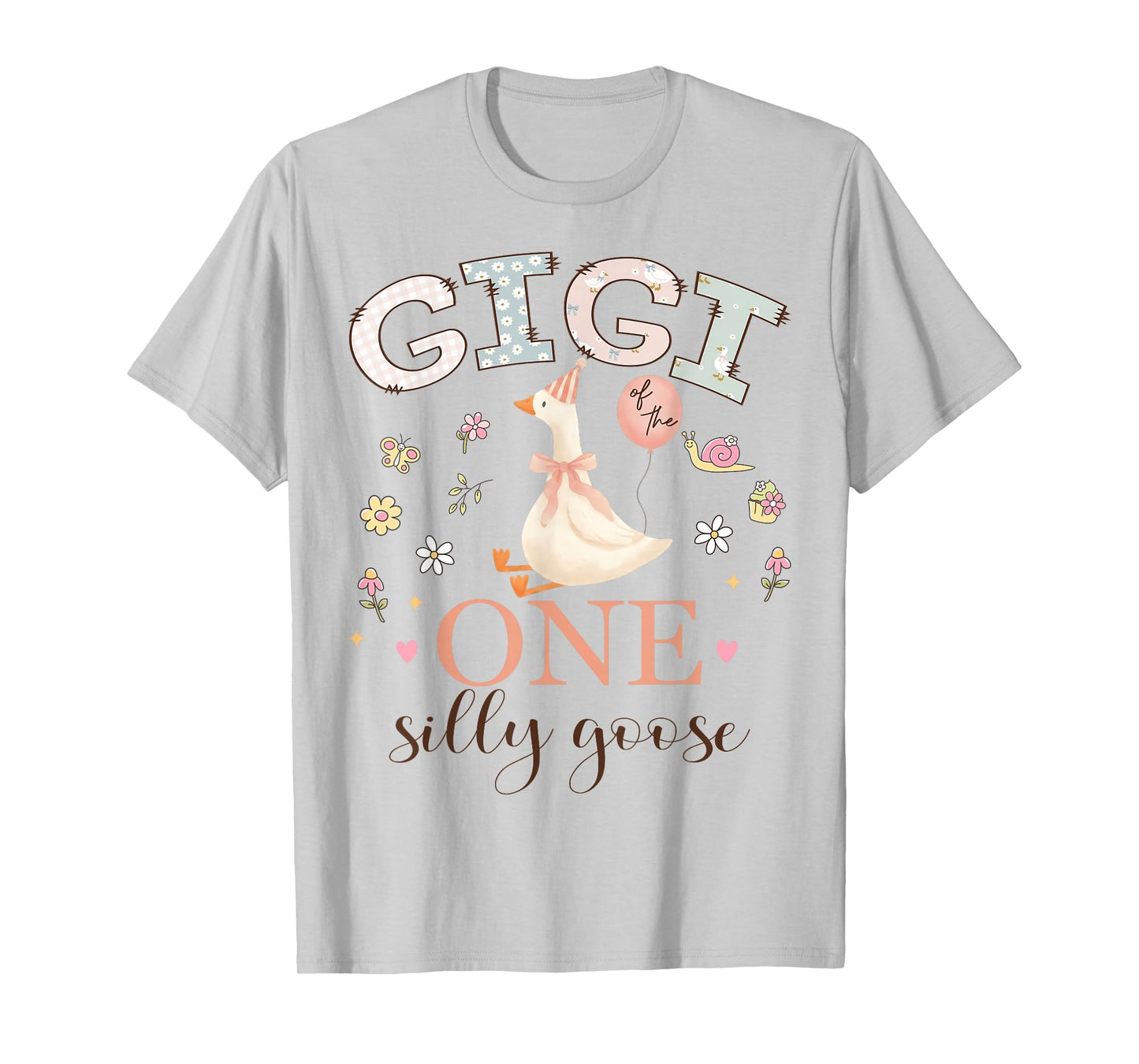 Gigi of The One Silly Goose 1st Birthday Girl Matching T-Shirt