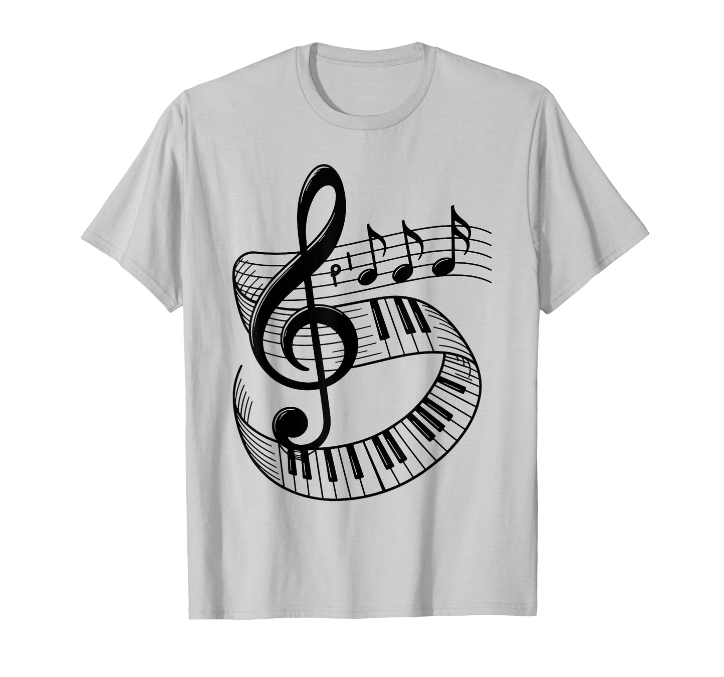 Pianist Music Note Treble Clef Piano Player Keyboard Teacher T-Shirt
