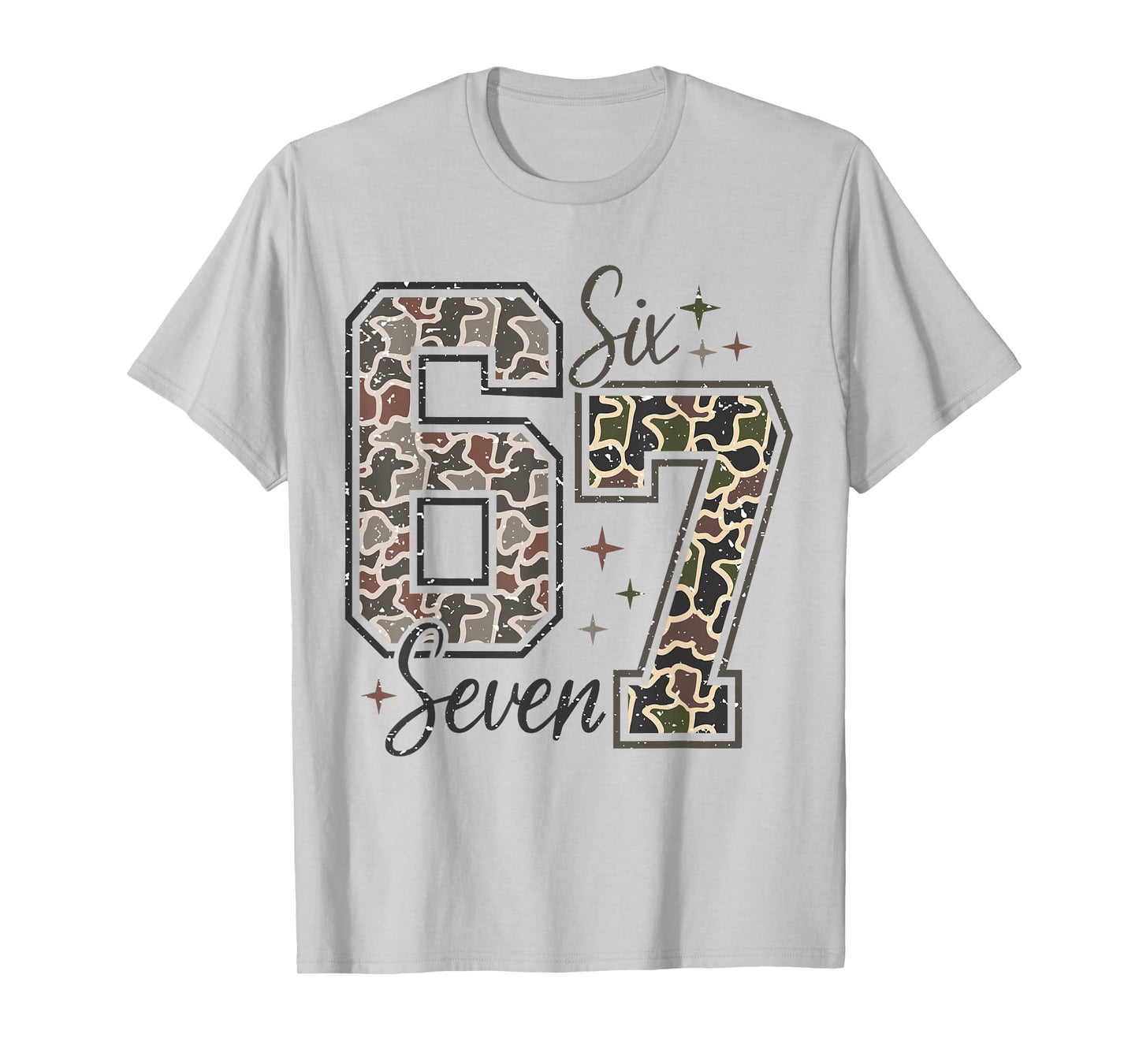 67 Camouflage 6 7 Boys Girls Six Seven Camo Girls & Womens T-Shirt