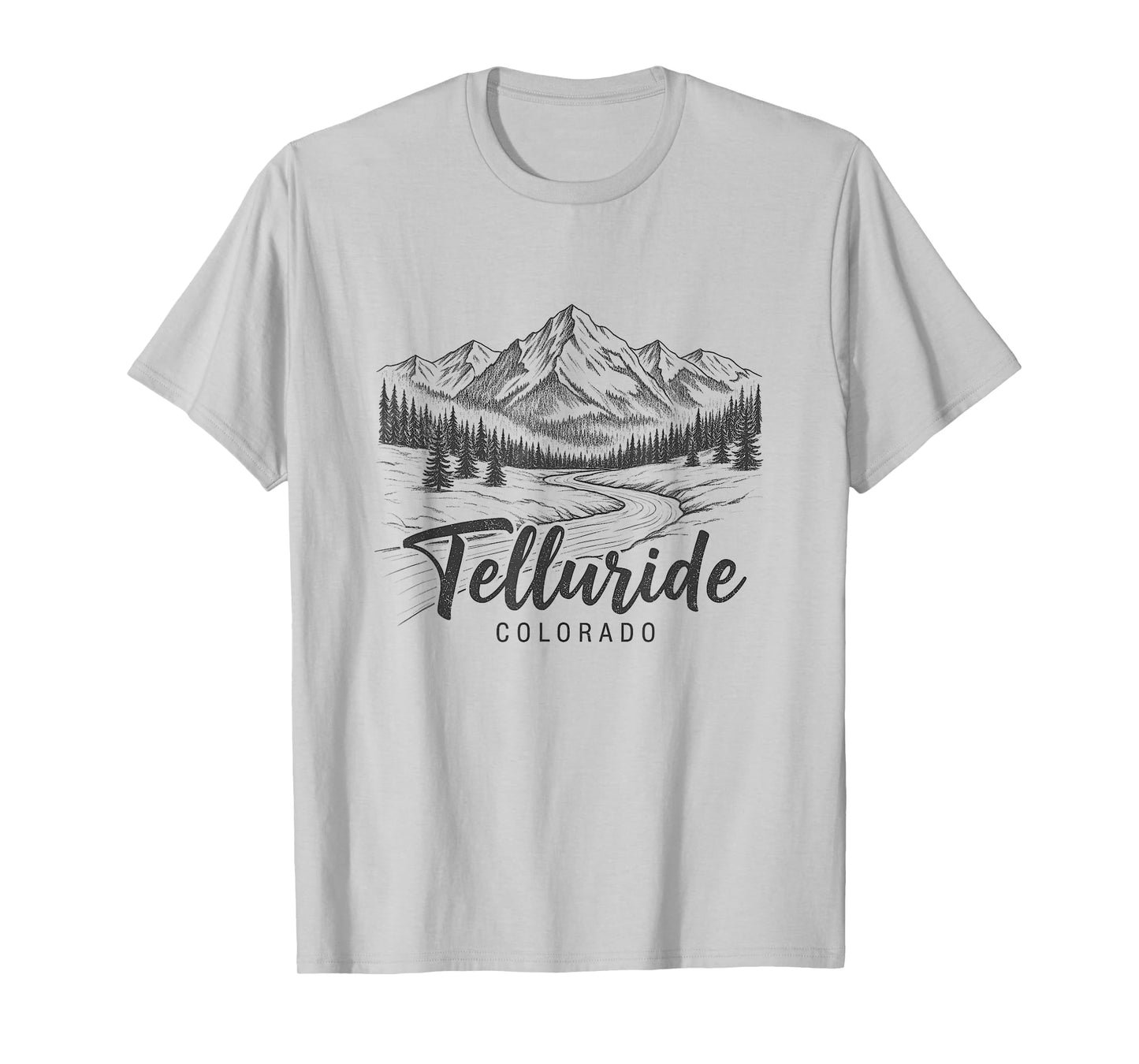 Telluride Colorado Sketch Art Design T-Shirt