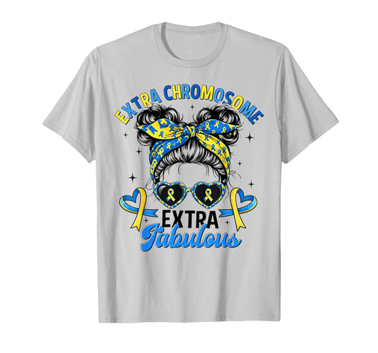 Extra Chromosome Extra Fabulous Trisomy 21 Girl Women Kid T-Shirt