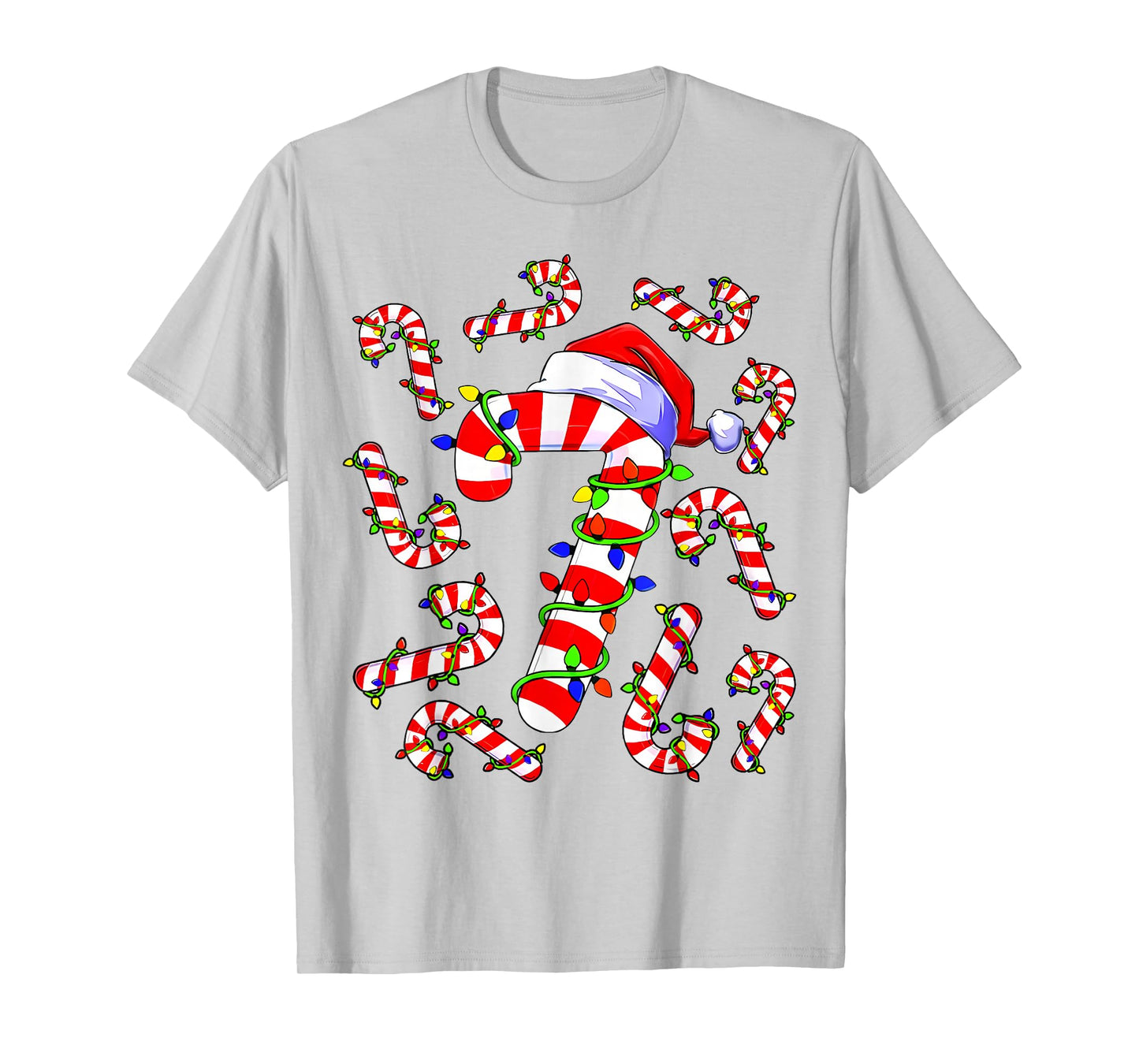 Funny 67 Six Seven Meme Couple Matching Christmas Candy Cane T-Shirt