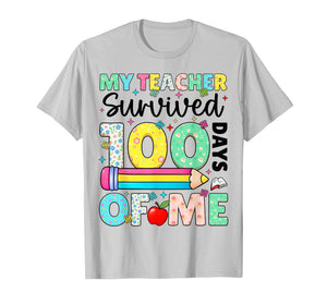 My Teacher Survived 100 Day of Me 100th Day Boy Girl T-Shirt