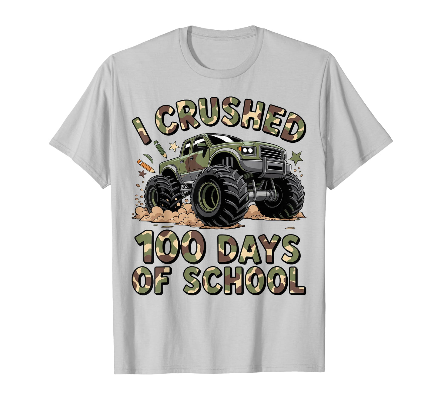 100 Days of School Monster Truck 100th Day of School Boys T-Shirt