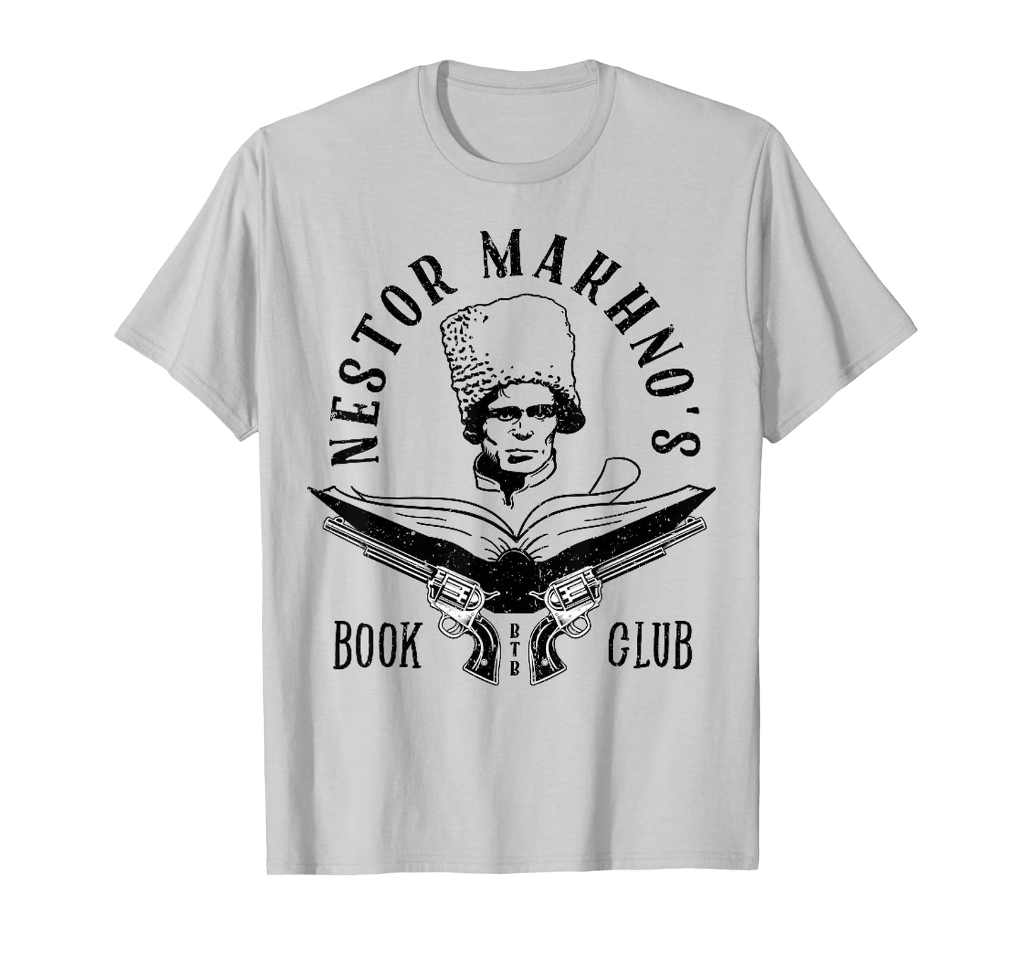 Vintage Nestor Makhno's Book Club Black Version T-Shirt