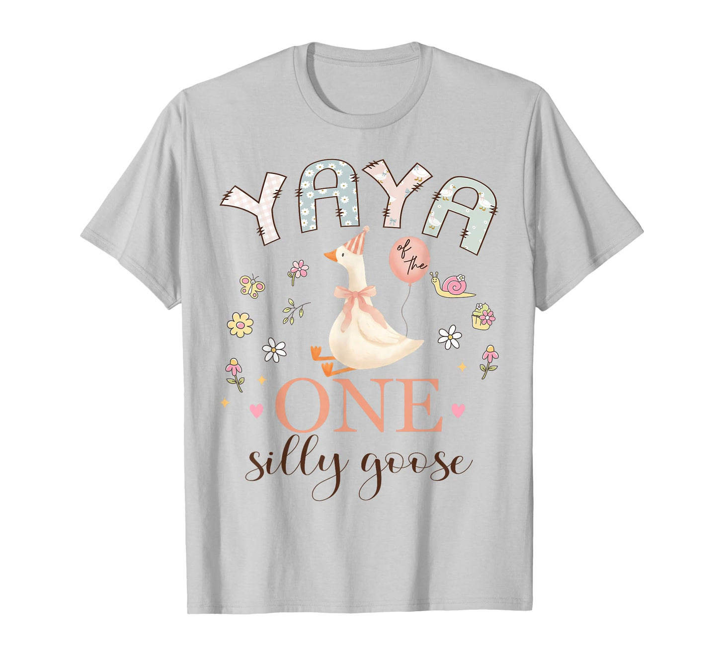 Yaya of The One Silly Goose 1st Birthday Girl Matching T-Shirt