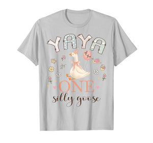 Yaya of The One Silly Goose 1st Birthday Girl Matching T-Shirt